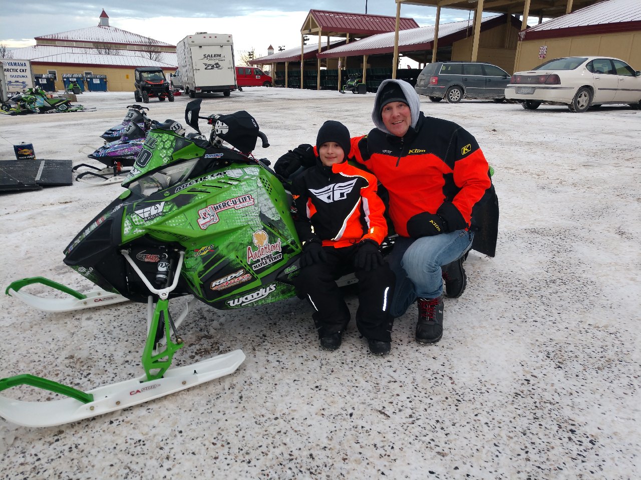 Neil Dees on his 2017 / 2018 Arctic Cat Race Sled.