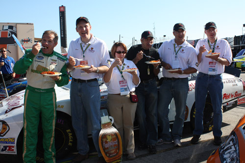 Anderson's Gang with the car