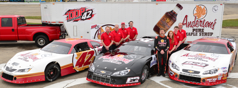 Anderson's Maple Syrup driver Dennis Prunty