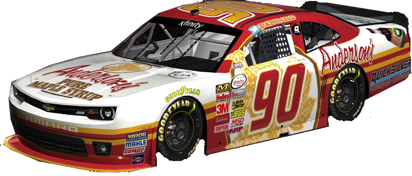 Anderson's Maple Syrup #90 XFinity Series car driven by Andy Lally