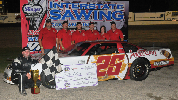 Anderson's Maple Syrup / Pollard Motorsports #26 Super Late Model driven by Bubba Pollard.