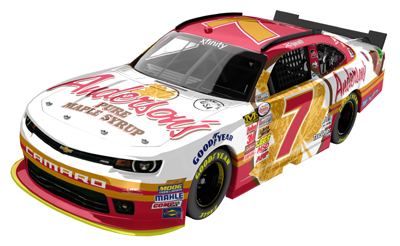 JRM / Anderson's Maple Syrup #7 XFinity Series car driven by Regan Smith